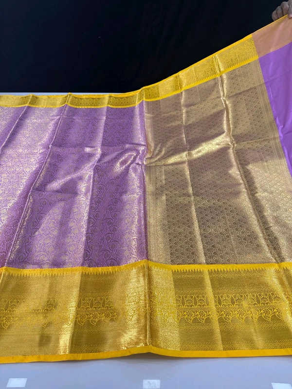 B06318 Premium Soft Semi Kanchipuram Silk Saree - Levender