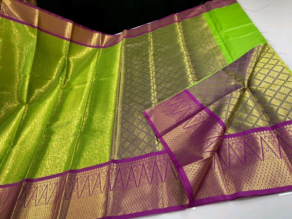 B06322 Premium Soft Semi Kanchipuram Silk Saree - Green