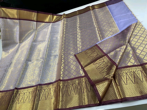 B06322 Premium Soft Semi Kanchipuram Silk Saree - Levender