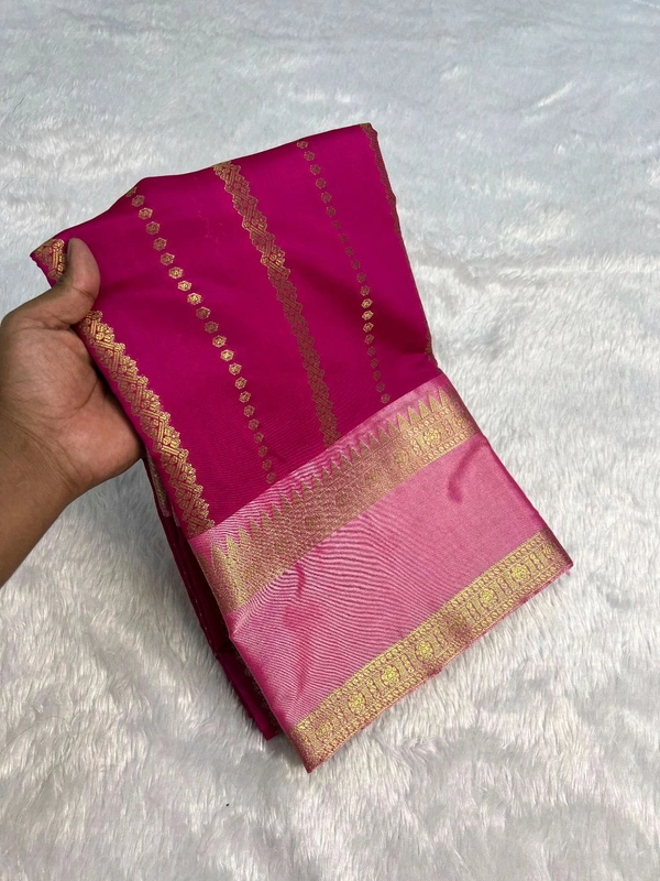 B12004 Soft Katan Kanjivaram Silk Saree  - Pink