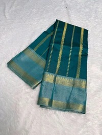 B12004 Soft Katan Kanjivaram Silk Saree  - Teal