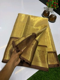 B11011 Soft Katan Silk Saree With Kanjivaram Border 