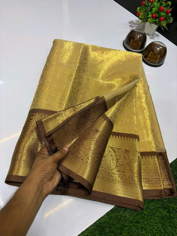 B11011 Soft Katan Silk Saree With Kanjivaram Border 