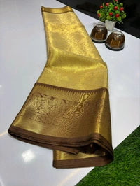 B11011 Soft Katan Silk Saree With Kanjivaram Border 