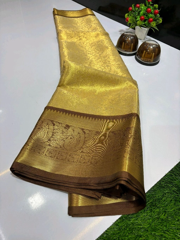 B11011 Soft Katan Silk Saree With Kanjivaram Border 