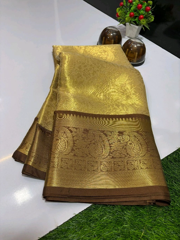 B11011 Soft Katan Silk Saree With Kanjivaram Border 
