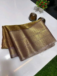 B11013 Soft Katan Silk With Kanjivaram border