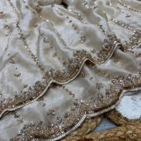 W78101 Launch Grand party wear saree in original gold beeds work