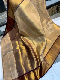B10009 Soft Katan Silk With Kanjivaram border