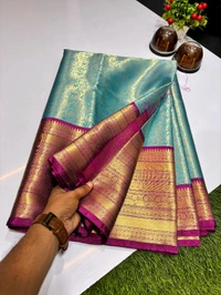 B11022 Soft Katan Silk Saree