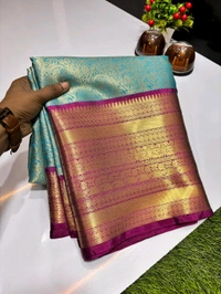 B11022 Soft Katan Silk Saree