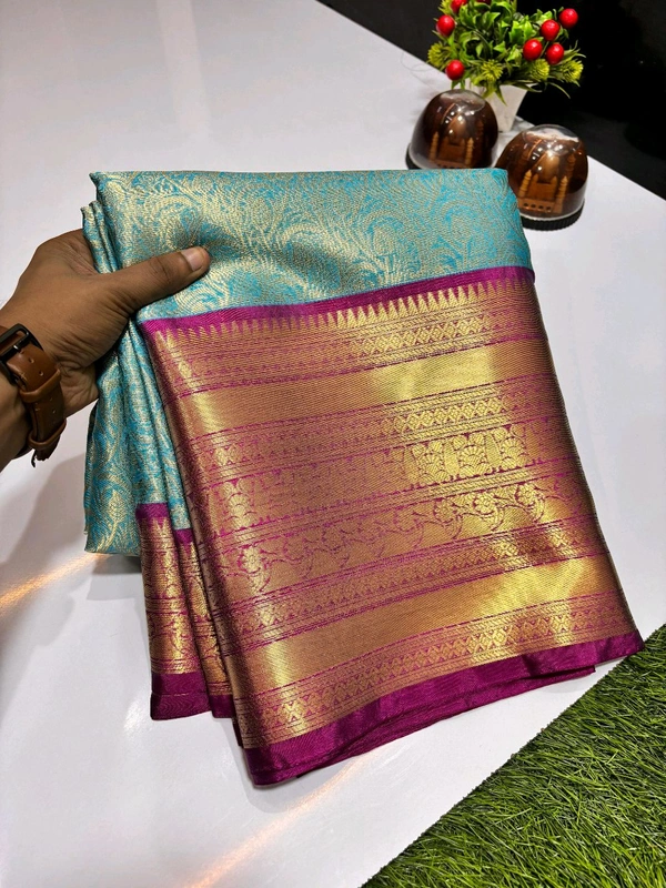 B11022 Soft Katan Silk Saree