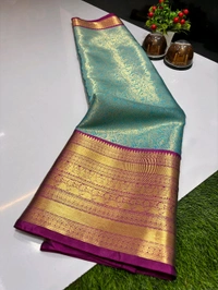 B11022 Soft Katan Silk Saree