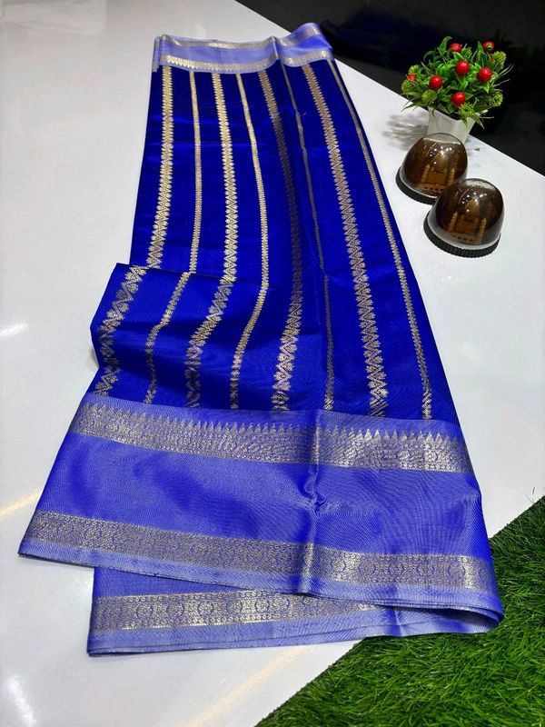 B11046 Trending Soft Katan Silk Saree - Blue