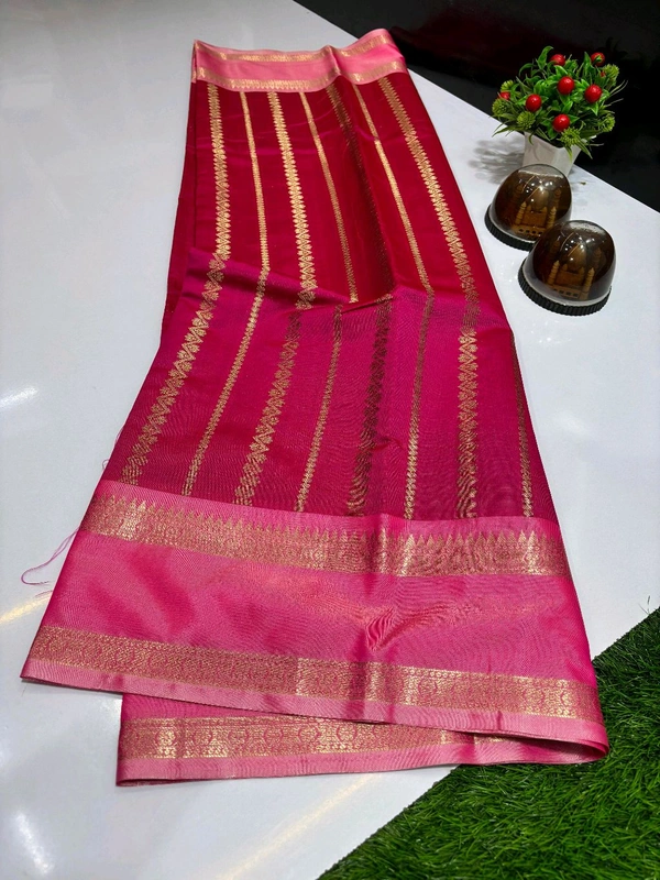 B11046 Trending Soft Katan Silk Saree - Pink