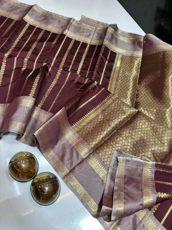 B11046 Trending Soft Katan Silk Saree - Maroon