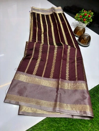 B11046 Trending Soft Katan Silk Saree - Maroon