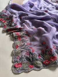 W93011 heavy crunchy  saree with beautiful c-pallu with embroidery work in all saree with multi work with rich look