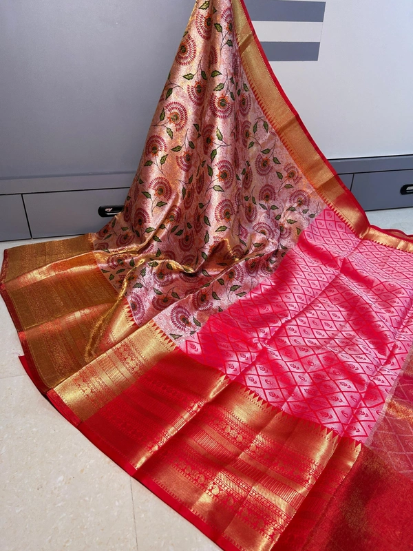 BT9106 banarasi printed tissue katan silk saree