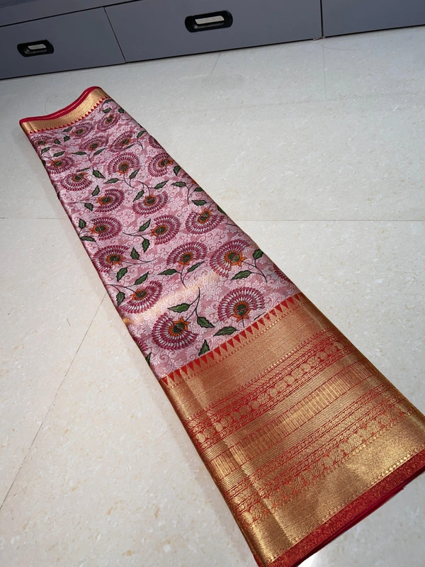 BT9106 banarasi printed tissue katan silk saree