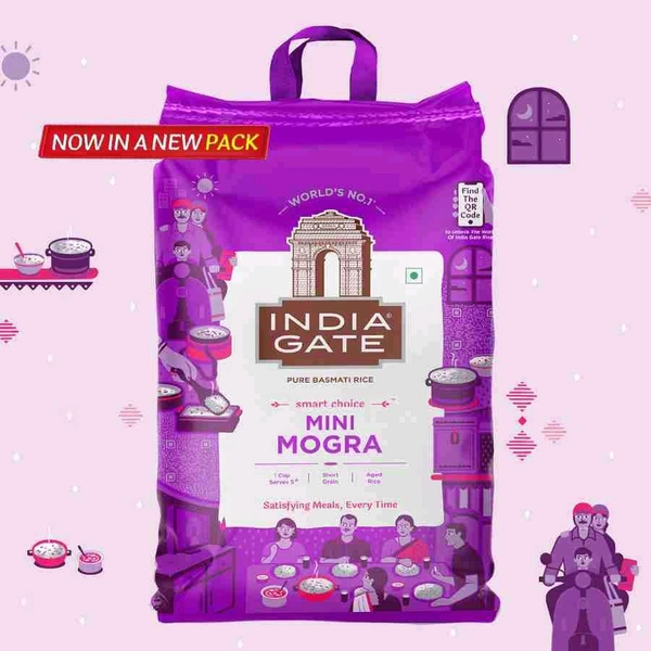 India Gate Mini Mogra Rice - 5 Kg