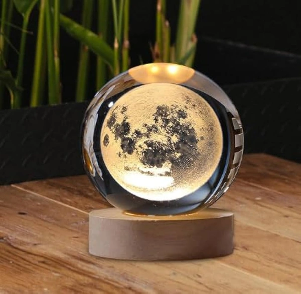 3D Moon Crystal Ball Night Lamp,