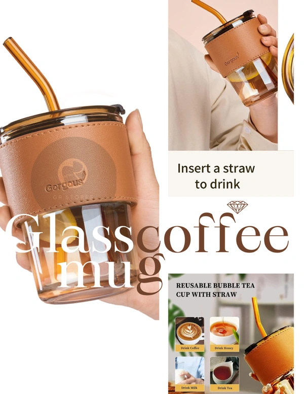 Glass coffee mug - 1 pcs