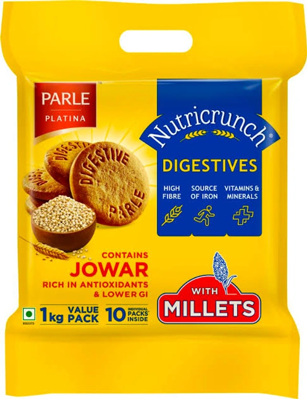 Parle Platina Nutricrunch digestive biscuits with millets - 1 kg