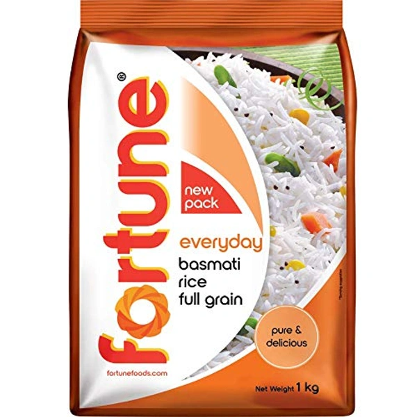 Fortune Everyday Basmati Rice, Full Grain, 1 kg - 1 kg