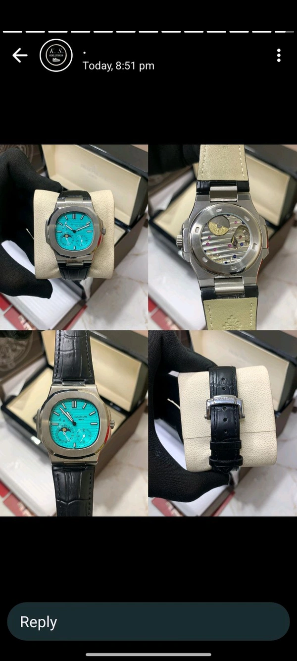 PATEK PHILIPPE NAUTILUS MOON PHASE - Cyan Aqua