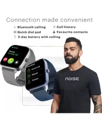 Noise Colorfit Icon 2 1.8" Display with Bluetooth Calling, Al Voice Assistant Smartwatch (Black Strap, Regular) - Gray, Free