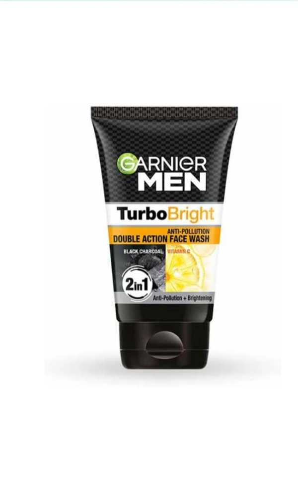 Garnier Turbo Bright Charcoal Face Wash 50Gm