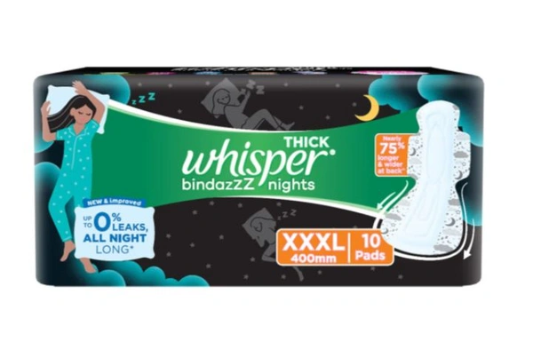 whisper bindazz night XXXL 10pcs