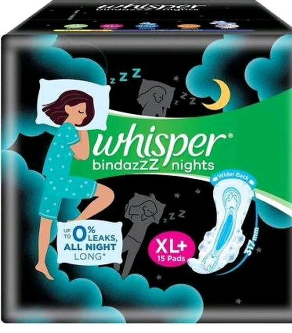 whisper bindazz night XL+ 15pcs