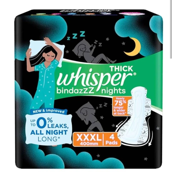 whisper bindazz night XXXL 4pcs