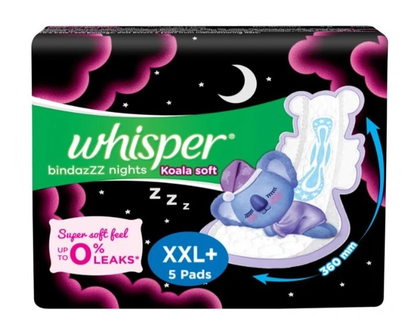 whisper bindazz night XXL+ 5pcs