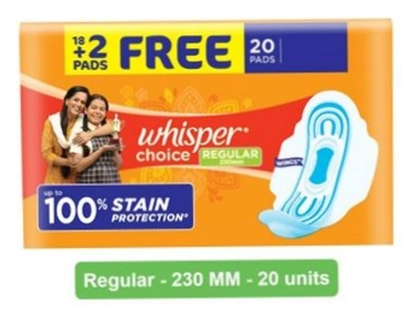 whisper choice regular 20pcs