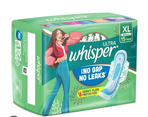 whisper ultra green XL+ 15pcs