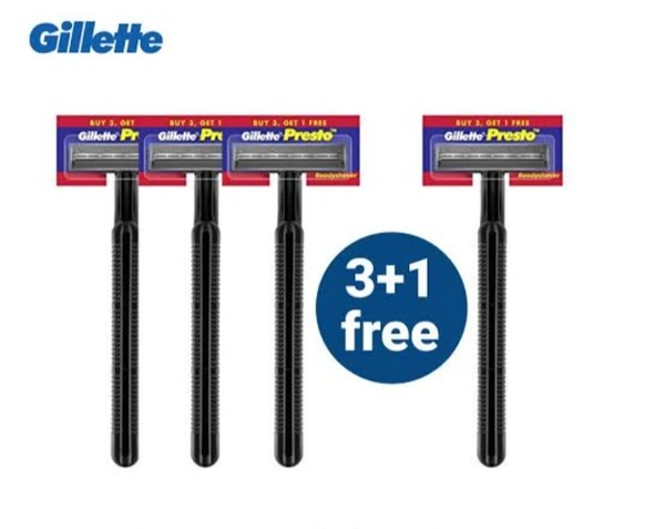 gillette presto razor 3+1 pcs