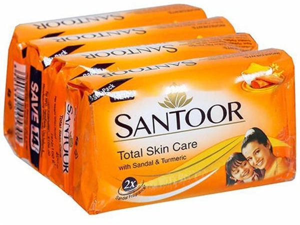 Santoor Sandal& Turmeric Soap 4*100gm