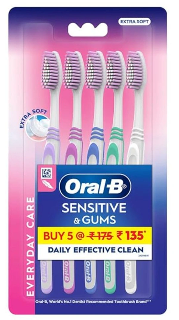 Oral B Extra Soft Buy 5(Sensitive &Gums)