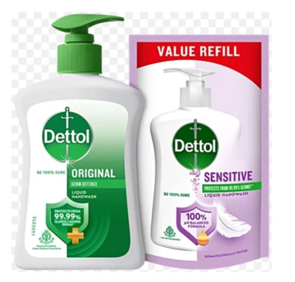 Dettol Original Pump Handwash 215ml+Pouch Free