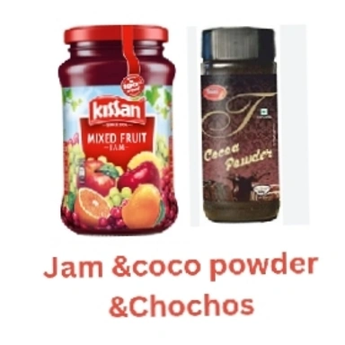Icecream mix jam coco powder