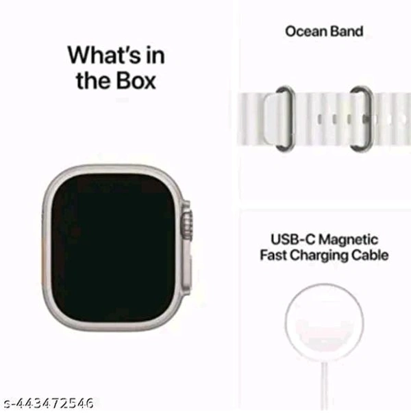 T800 Ultra Big Smart watch With 2.09" (49mm) HD Display  - Blaze Orange, Free Size