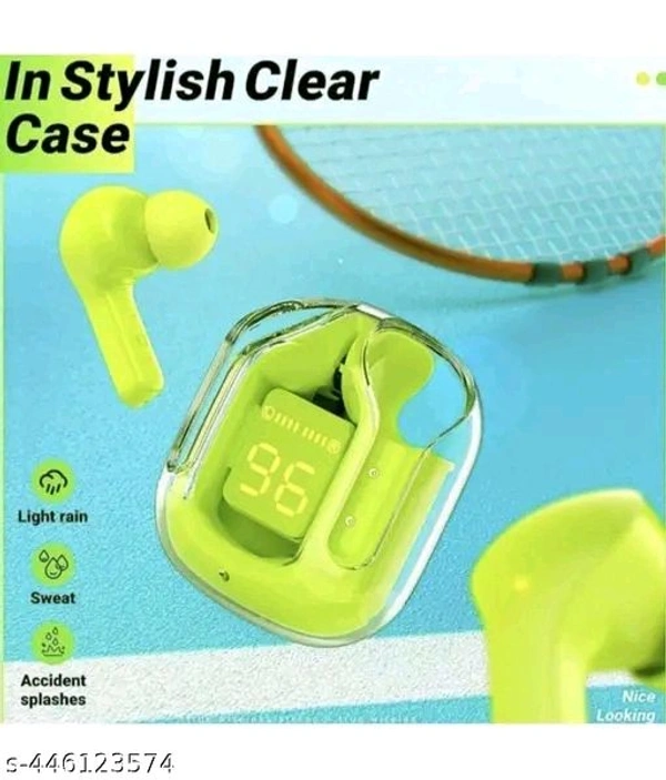 ULTRAPOD Ultrapod Earpod True Wireless Bluetooth Headphone, TWS earphone, earphone, Best Quality Wireless Bluetooth Headphones & Earphones, 36 Hrs Playtime, 10mm HD Drivers, Sweat Proof (JAVA) - Lime, Free size