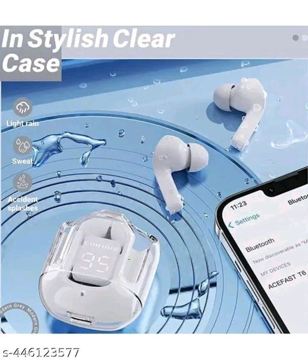 ULTRAPOD Ultrapod Earpod True Wireless Bluetooth Headphone, TWS earphone, earphone, Best Quality Wireless Bluetooth Headphones & Earphones, 36 Hrs Playtime, 10mm HD Drivers, Sweat Proof (JAVA) - White, Free size