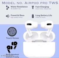 Neptune  AirPods Pro (2nd Generation) Type-C Charging Cable Active Noise Cancellation Bluetooth Headset (White, True Wireless) - White, Free Size