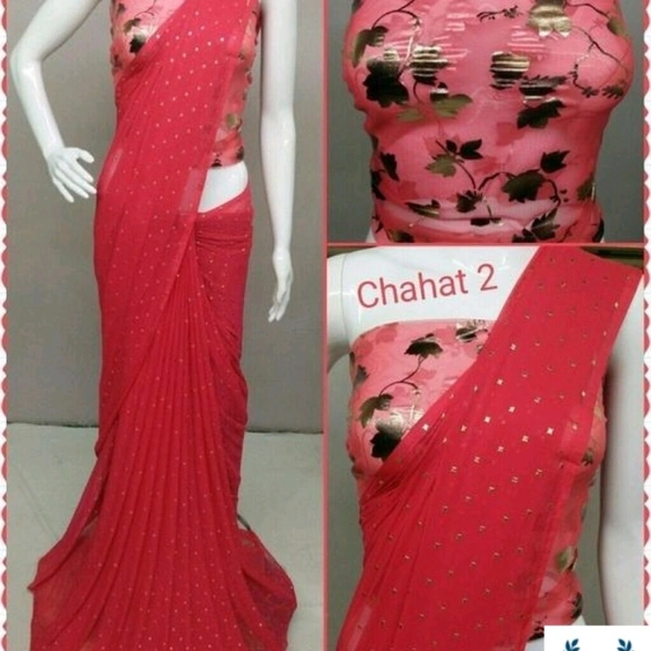 Alluring Chiffon Women Saree - Red, None