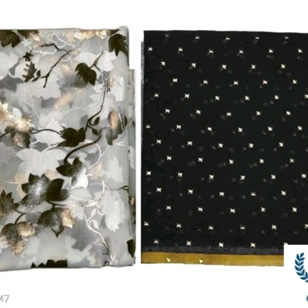 Alluring Chiffon Women Saree - Black & White, None