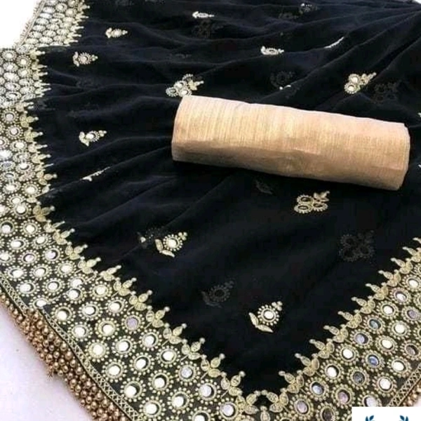 Trendy Fashionable Saree - Black, None